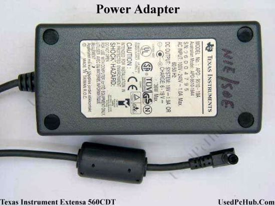 Texas Instruments Extensa 560CDT AC Adapter- Laptop