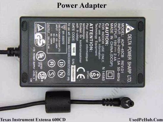 Texas Instruments Extensa 600CD AC Adapter- Laptop