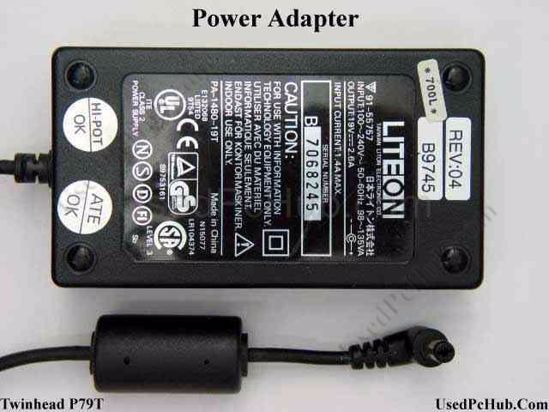 Twinhead Slimnote TX233TZ AC Adapter- Laptop