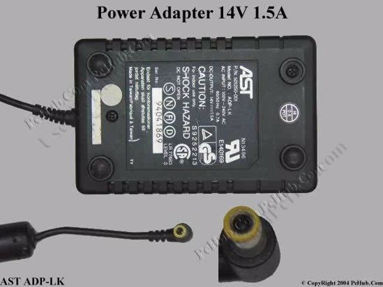 AST Common Item (AST) AC Adapter- Laptop 14V 1.5A, 6.3/3.0mm, C14