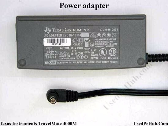 Texas Instruments TravelMate 4000M AC Adapter- Laptop