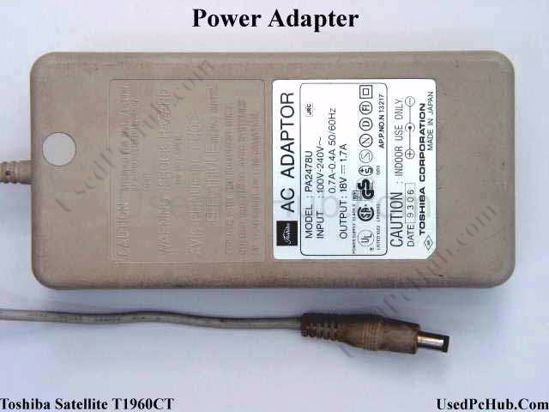 Toshiba Satellite T1960CT AC Adapter- Laptop