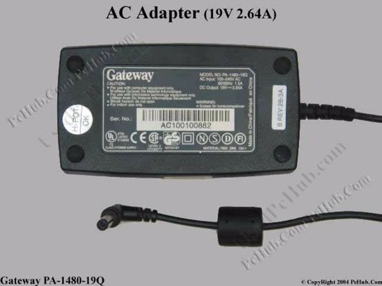 Gateway Common Item (Gateway) AC Adapter- Laptop PA-1480-19Q