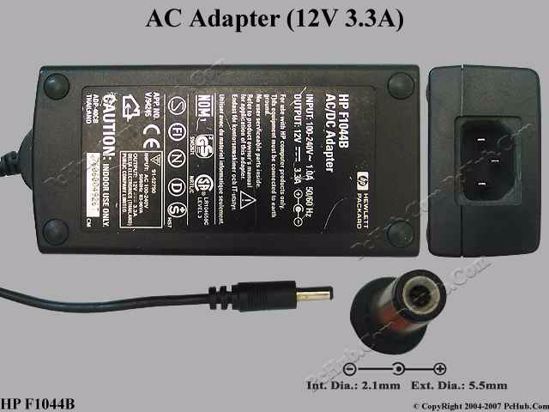 HP Common Item (HP) AC Adapter- Laptop 12V 3.3A, 5.5/2.1mm, C14