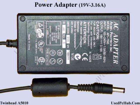 Twinhead Efio!5080PTK AC Adapter- Laptop