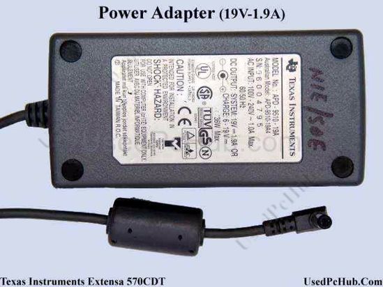 Texas Instruments Common Item AC Adapter- Laptop APD-9510-19A