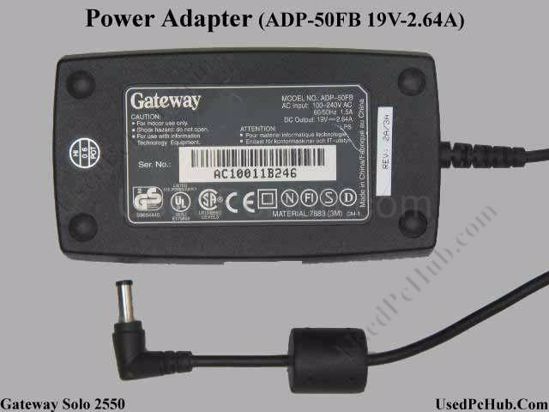 Gateway Solo 2550 PII AC Adapter- Laptop