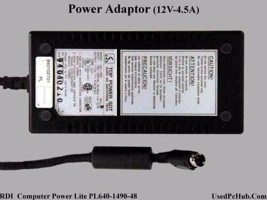 RDI Power Lite PL640-1490-48 AC Adapter- Laptop