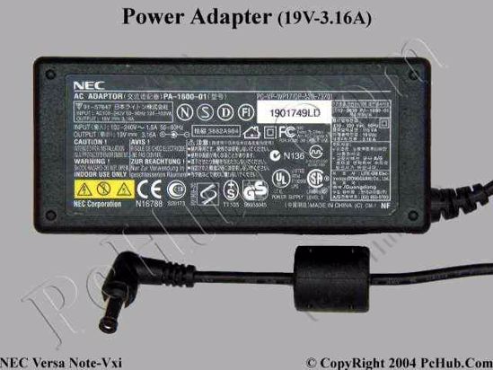 NEC Common Item (NEC) AC Adapter- Laptop PA-1600-01