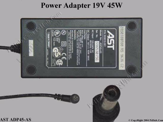 AST Common Item (AST) AC Adapter- Laptop 503015-001, 19V 45W, Tip B