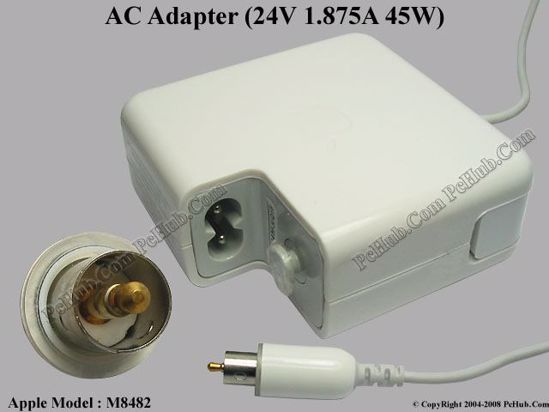 Apple Common Item (Apple) AC Adapter- Laptop M8482, 24V 1.875A