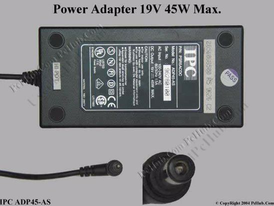 IPC Common Item (IPC) AC Adapter- Laptop PSR5ACDC, 19V 45W, Tip B