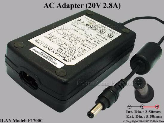 ILAN F1700C AC Adapter- Laptop 20V 2.8A, Tip C