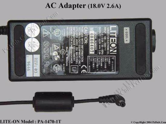 LITE-ON PA-1470-1T AC Adapter- Laptop 18.0V 2.6A