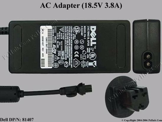 Dell Common Item (Dell) AC Adapter- Laptop PA-1, 18.5V 3.8A