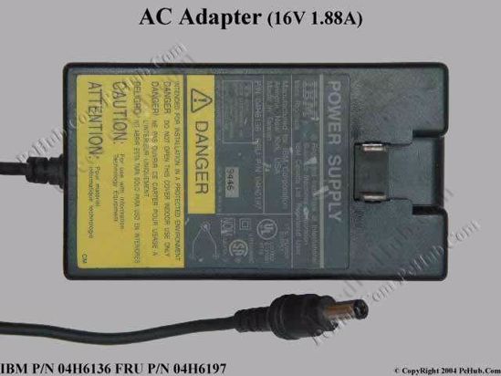 IBM Thinkpad Series AC Adapter- Laptop 04H6197, Tip-C, 2-pin US