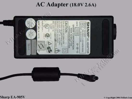 Sharp Common Item (Sharp) AC Adapter- Laptop EA-905V