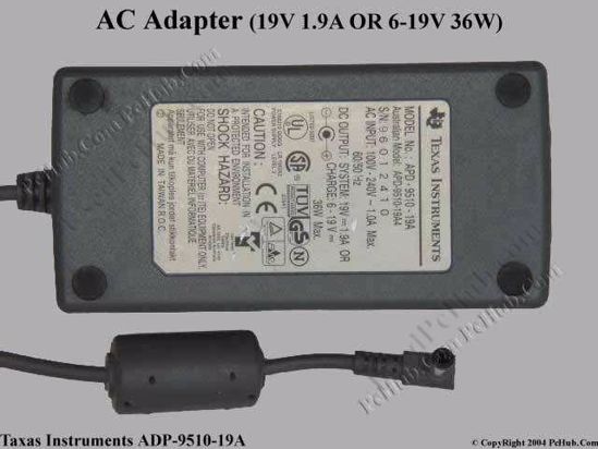 Texas Instruments Common Item AC Adapter- Laptop ADP-9510-19A