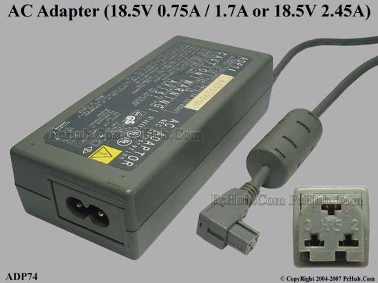 NEC Common Item (NEC) AC Adapter- Laptop ADP74, 18.5V 2.45A