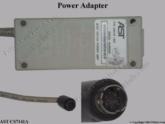 AST Common Item (AST) AC Adapter- Laptop 5.2V 3.0A or 7.5V 0.4A or 5.2V 0.0A or 6.5V 2.4