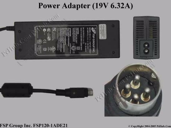 FSP Group Inc FSP120-1ADE21 AC Adapter- Laptop 19V 6.32A, 4-Pin, 2-Prong