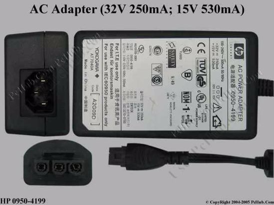 HP Common Item (HP) AC Adapter- Laptop 0950-4199, 32V 250mA, 15V 530mA