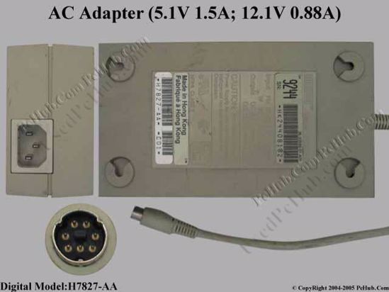 Digital H7827-AA AC Adapter- Laptop 5.1V, 12.1V