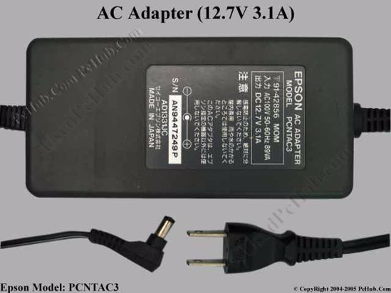 Epson Other Item AC Adapter- Laptop PCNTAC3, 12.7V 3.1A, Tip D