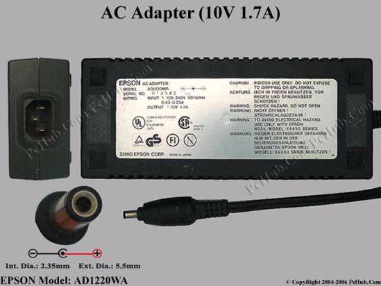 Epson Other Item AC Adapter- Laptop AD1220WA