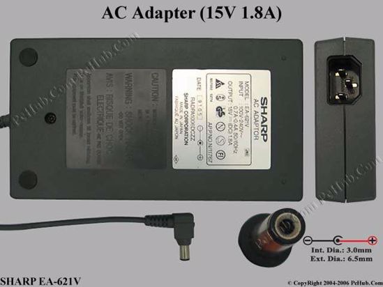 Sharp Common Item (Sharp) AC Adapter- Laptop EA-621V