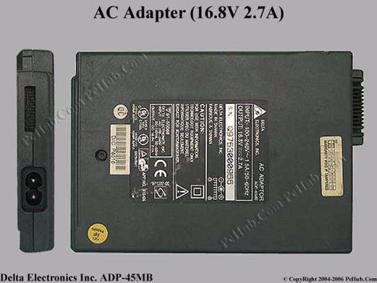 Delta Electronics ADP-45MB AC Adapter- Laptop 16.8V 2.7A