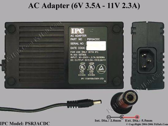 IPC Common Item (IPC) AC Adapter- Laptop PSR3ACDC