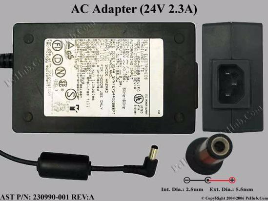 AST Common Item (AST) AC Adapter- Laptop 24V 2.3A, 5.5/2.5mm, C14