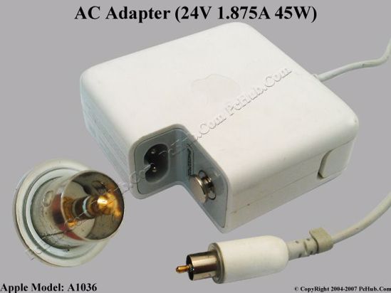 Apple Common Item (Apple) AC Adapter- Laptop A1036, 24V 1.875A 45W