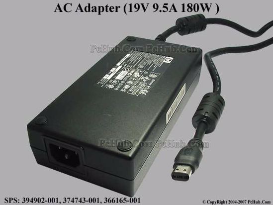 HP Common Item (HP) AC Adapter- Laptop 19V 9.5A, Rectangular Tip, C14