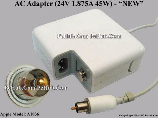 Apple Common Item (Apple) AC Adapter- Laptop A1036, 24V 1.875A, NEW