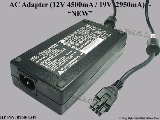 HP Common Item (HP) AC Adapter 13V-19V 0950-4349, 12V 4.5A / 19V 2.95A