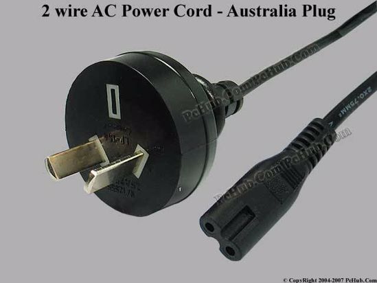 ACP Australian Power Cord 2 Wire 2-pin