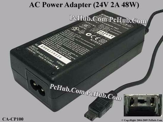 Canon CA-CP100 AC Adapter 20V Above 24V 2Am, 3-pin (Flat), (2-Prong)