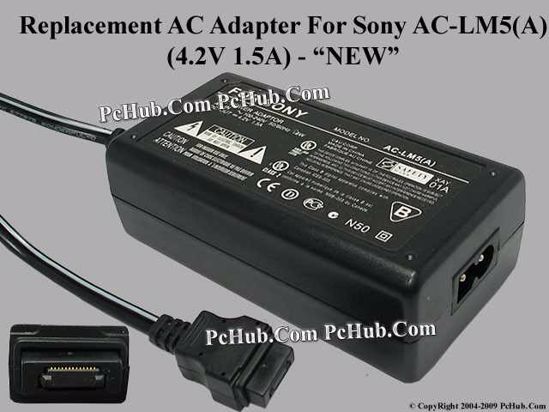 UPH For Sony Camera- AC Adapter AC-LM5(A), 4.2V 1.5A, (2-prong)