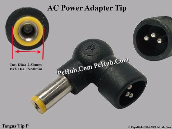 Targus Power Tip DC Tip-Proprietary P, (2.5/5.5), Tip C