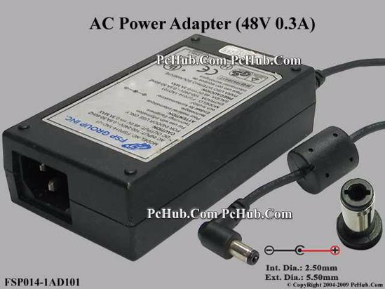 FSP Group Inc FSP014-1AD101 AC Adapter 20V Above 48V 0.3A, 5.5/2.5mm, C14, New