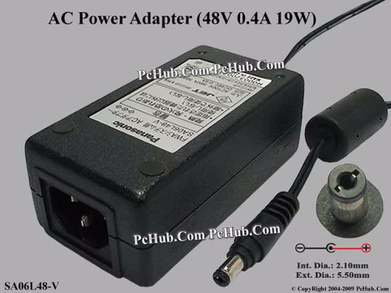 Panasonic Common Item (Panasonic) AC Adapter 20V Above 48V 0.4A, 5.5/2.1mm, C14, New