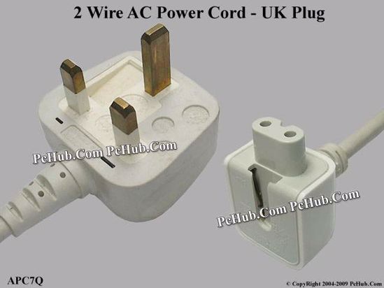 Apple Common Item (Apple) Power Cord 2 Wire APC7Q, UK Plug, 2-wire