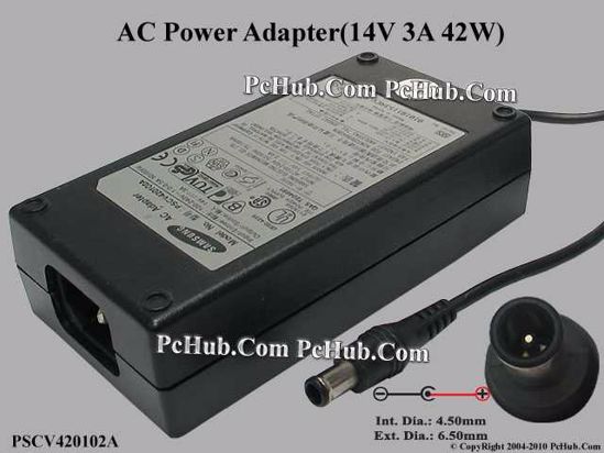 Samsung Laptop Common Item (Samsung Laptop) AC Adapter 13V-19V 14V 3A, 6.5/4.3mm With Pi