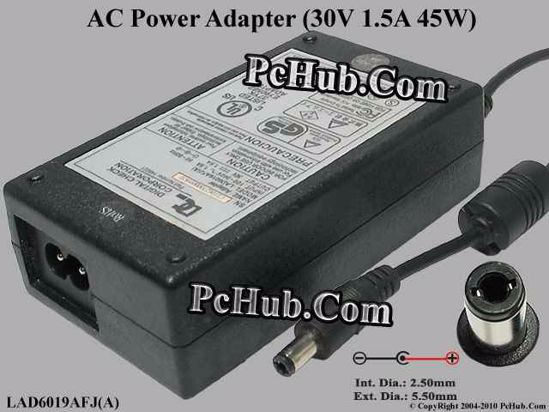 Other Brands Digital Check Corp. AC Adapter 20V Above 30V 1.5A, Tip-C, 2-prong