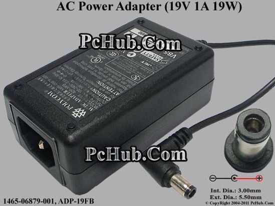 Other Brands POLYCOM AC Adapter 13V-19V 19V 1A, 5.5/3.0mm, C14