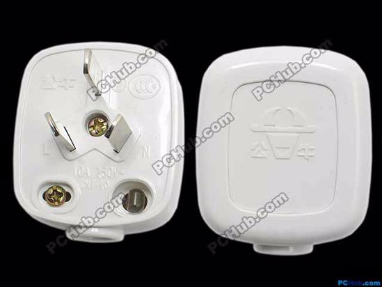 ACP Connector AC Plug Socket Cord Plug, Type I, AU, 3 pins, 10A, White