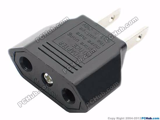 ACP Connector AC Travel Adapter Small Plug, 9618, Type A, US, 2 pins, 6A