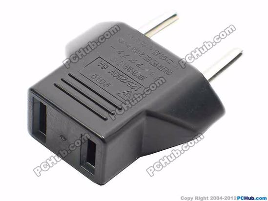 ACP Connector AC Travel Adapter Small Plug, 9619, Type C, EU, 2 pins, 6A